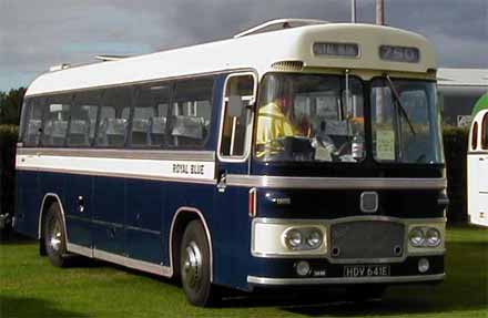ECW coach bodied Bristol MW of Royal Blue